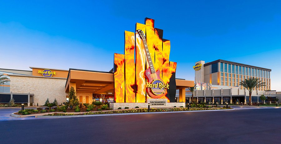 Entrance of Hard Rock Hotel & Casino Sacramento at Fire Mountain
